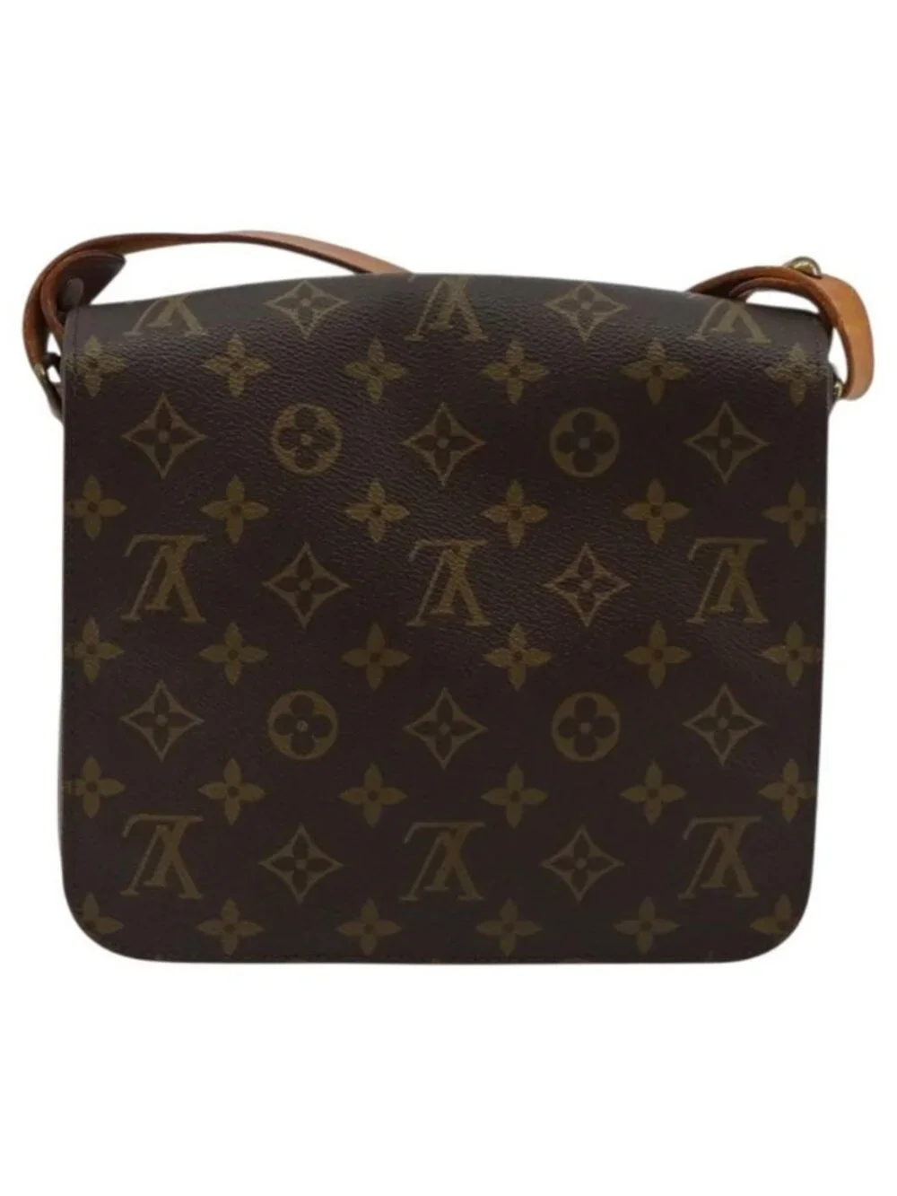 Authentic LOUIS VUITTON Monogram Cartouchiere MM Shoulder Bag M51253 LV